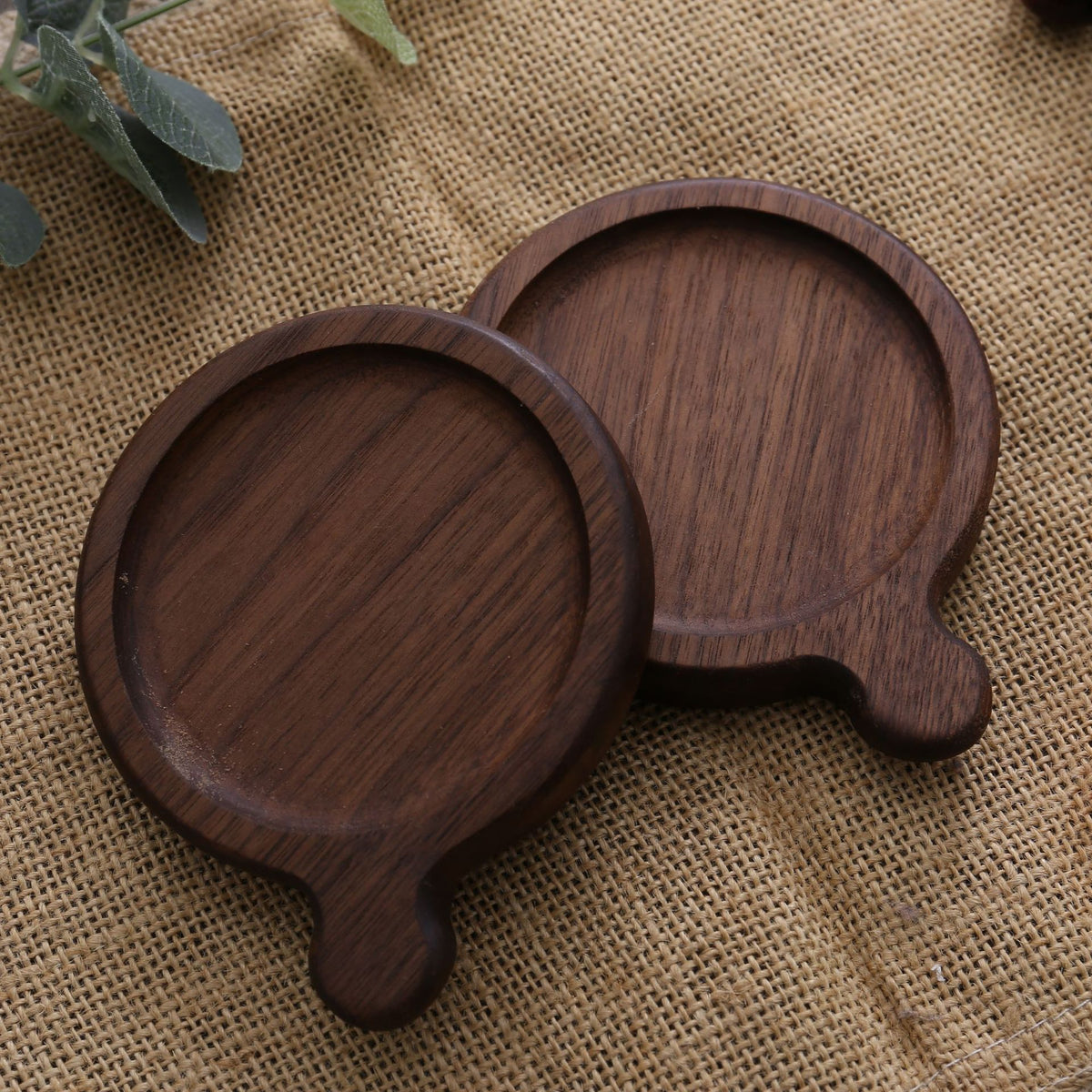 Solid Black Walnut Wooden Drink Coasters