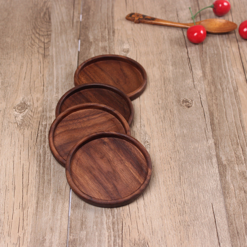 Solid Black Walnut Wooden Drink Coasters