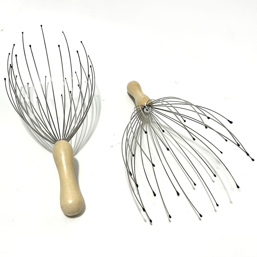 Wooden Handle Scalp Massager
