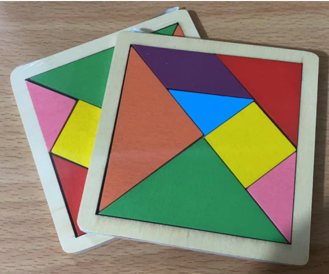 Wooden Tetris Puzzle Set