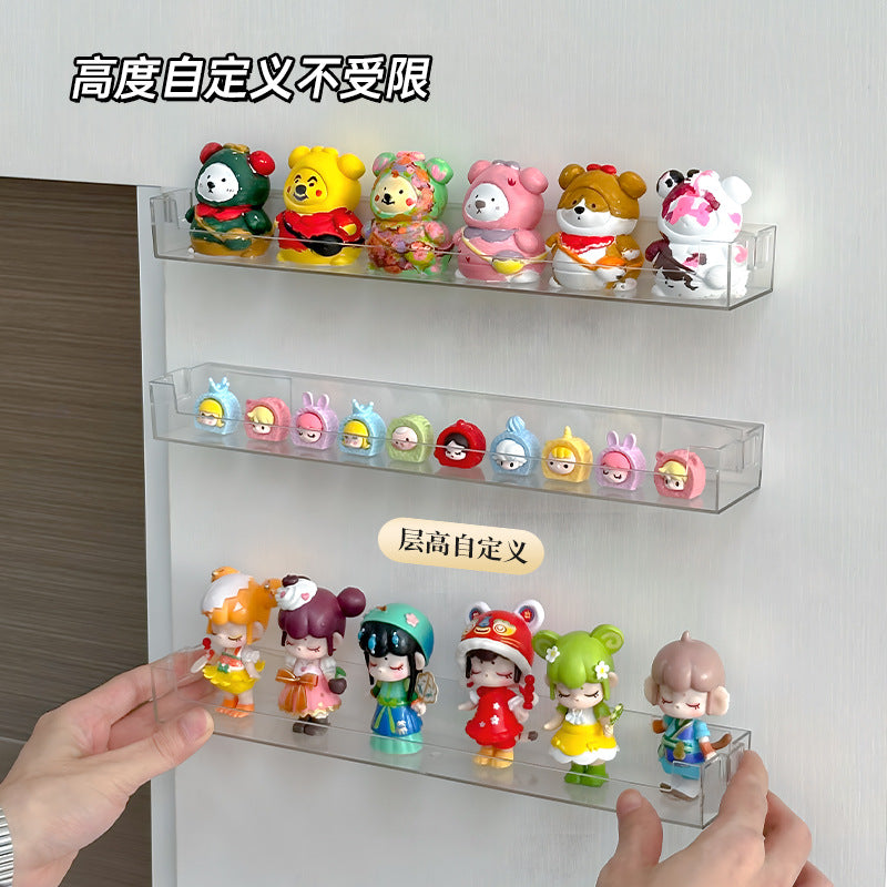 Clear Wall-Mounted Collectible Display Shelf