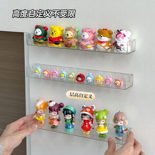 Clear Wall-Mounted Collectible Display Shelf