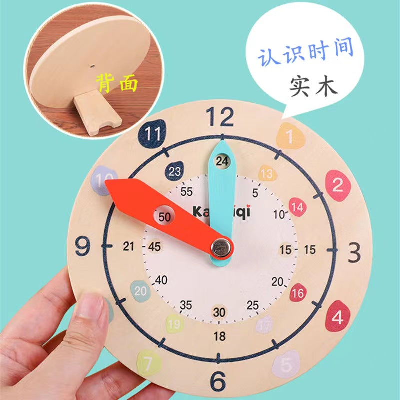 Kids Wooden Clock Learning Toy