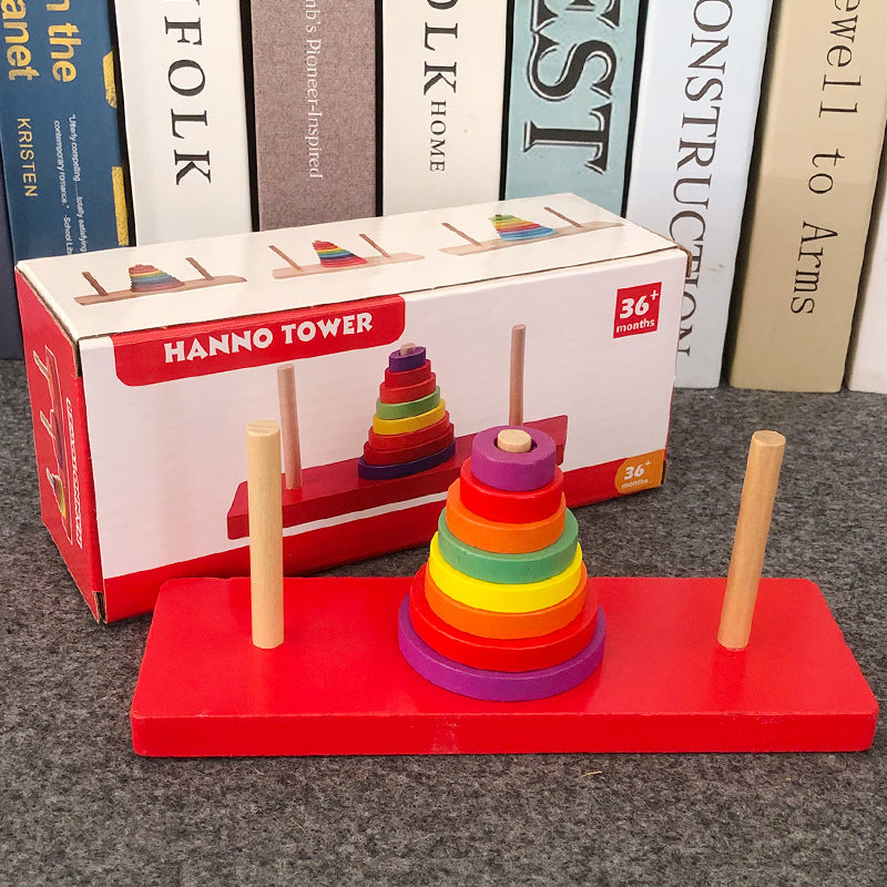 Wooden Rainbow Stacking Tower