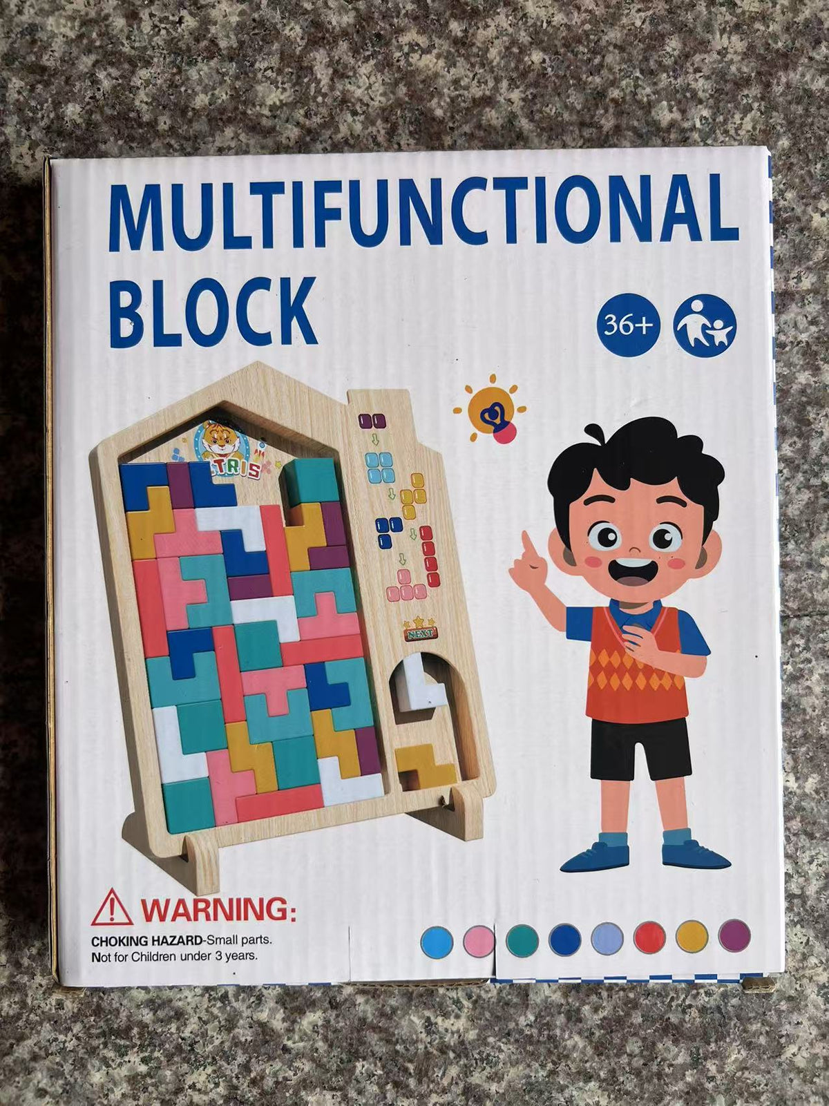 Wooden Tetris Puzzle Set