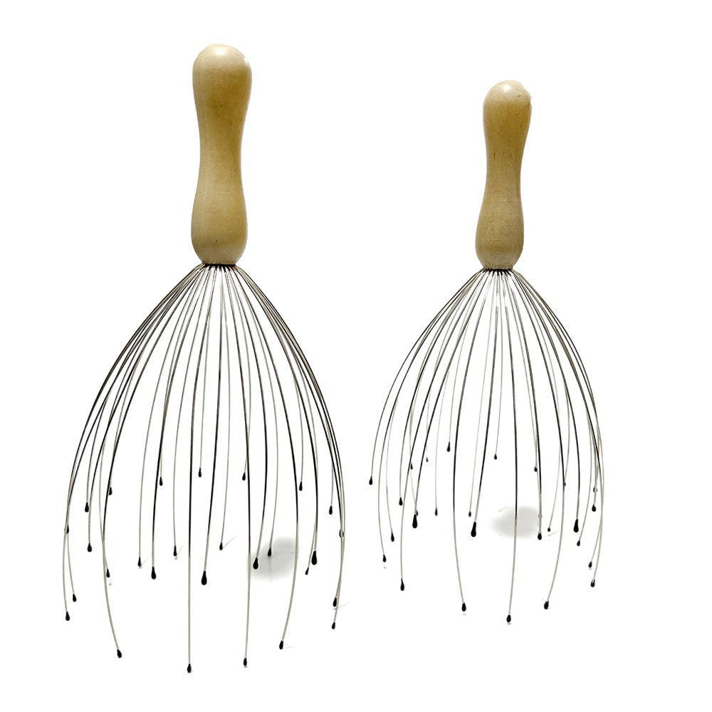 Wooden Handle Scalp Massager