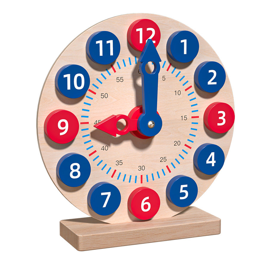 Kids Wooden Clock Learning Toy