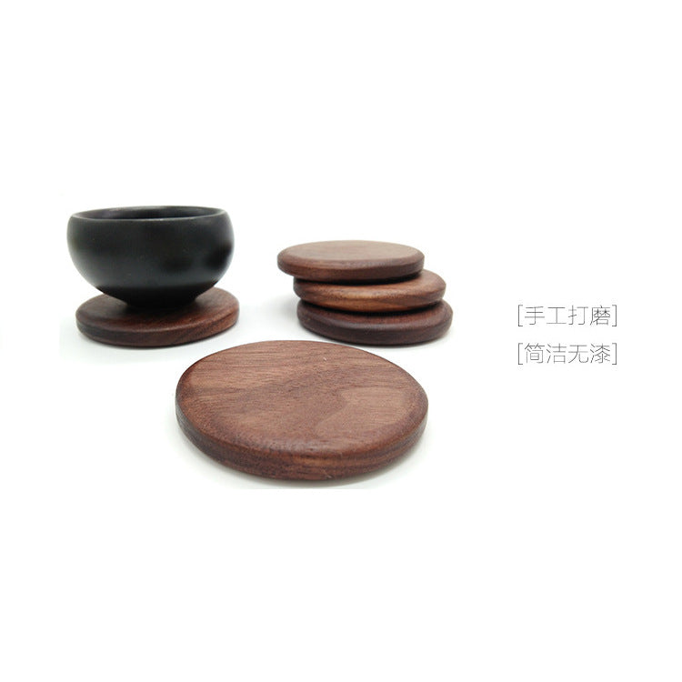Solid Black Walnut Wooden Drink Coasters