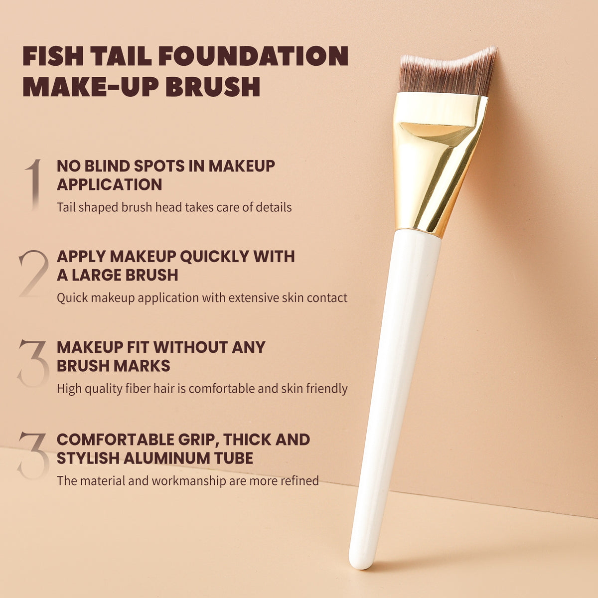 Fishtail Foundation Makeup Brush