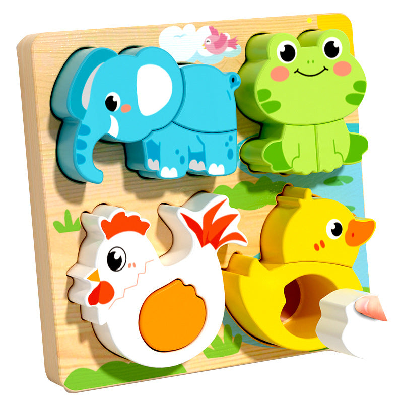 Kids Wooden Shape Puzzle Board