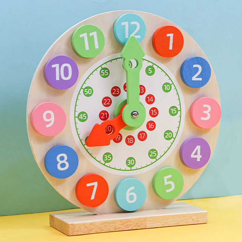 Kids Wooden Clock Learning Toy