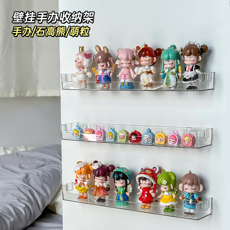 Clear Wall-Mounted Collectible Display Shelf
