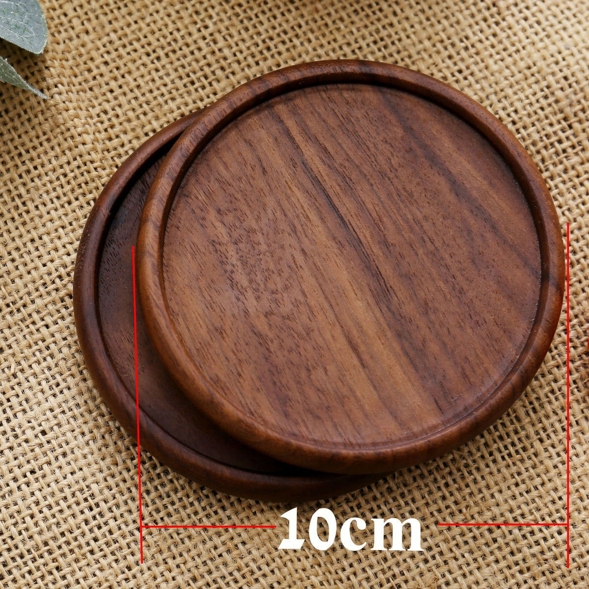 Solid Black Walnut Wooden Drink Coasters