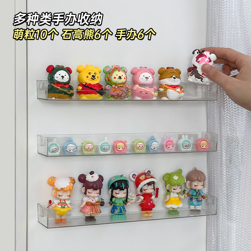Clear Wall-Mounted Collectible Display Shelf