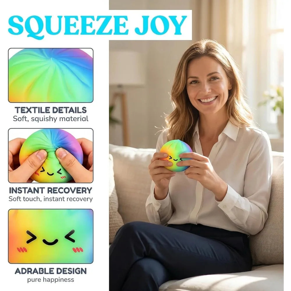 Rainbow Dumpling Squishy Toy