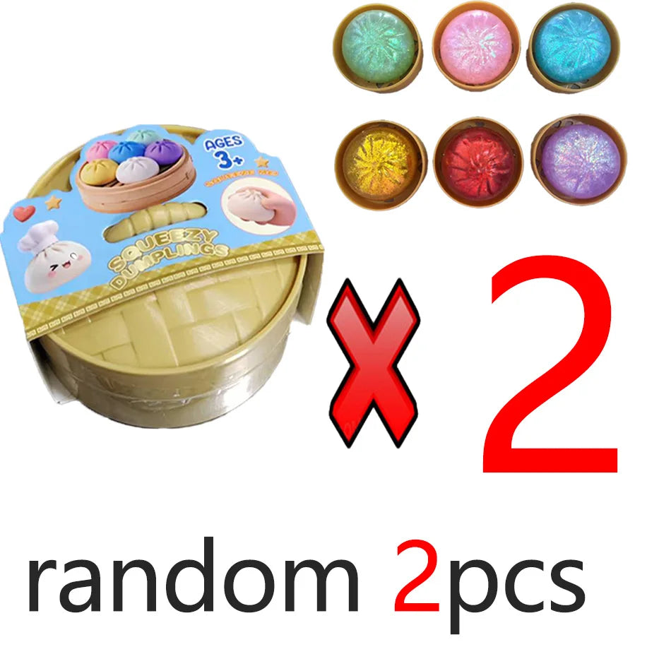 Colorful Dumpling Squishy Toy