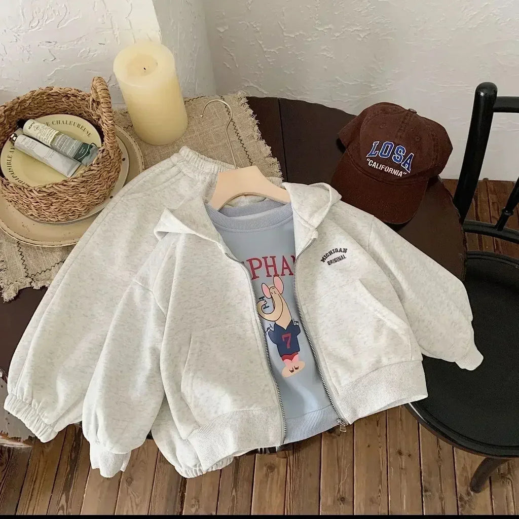 Kids Hooded Tracksuit Set