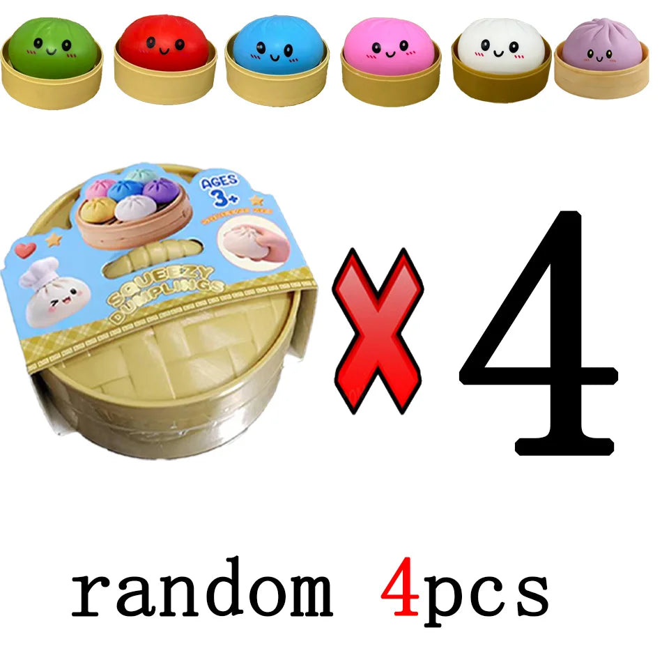 Colorful Dumpling Squishy Toy