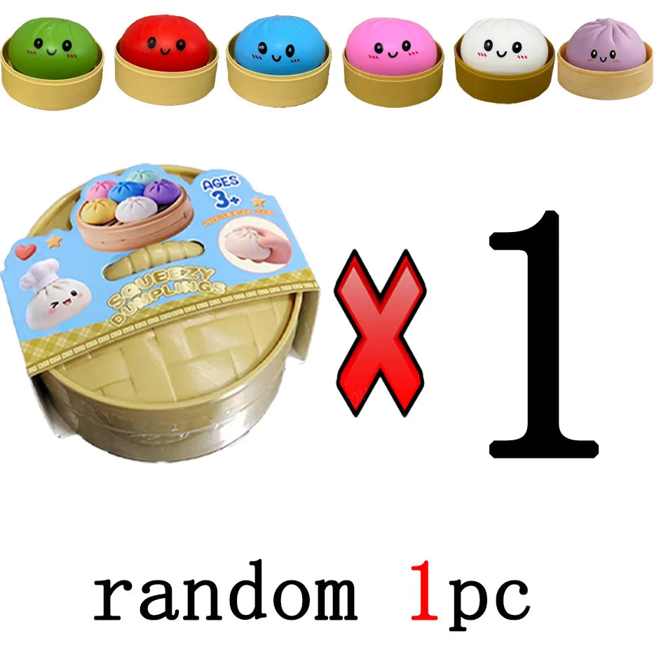 Colorful Dumpling Squishy Toy