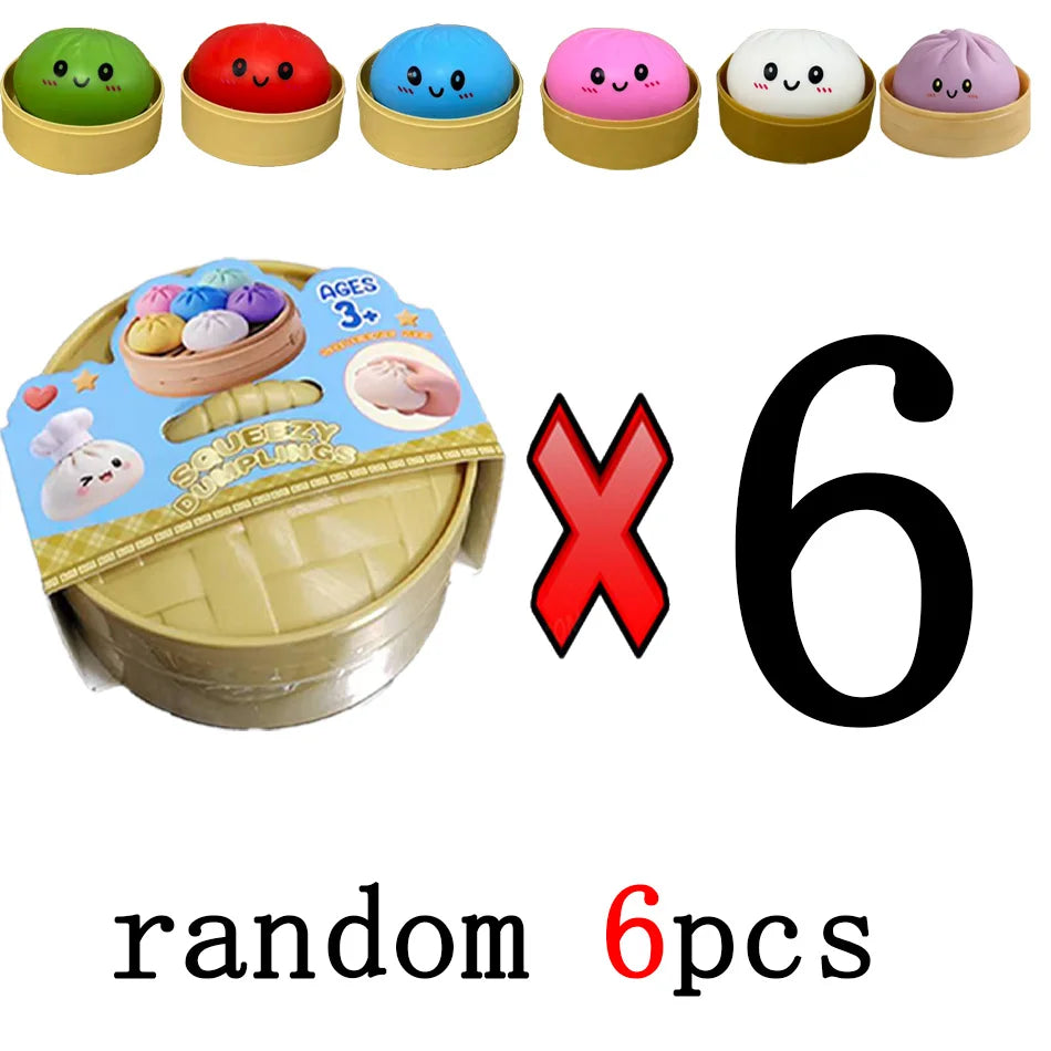 Colorful Dumpling Squishy Toy