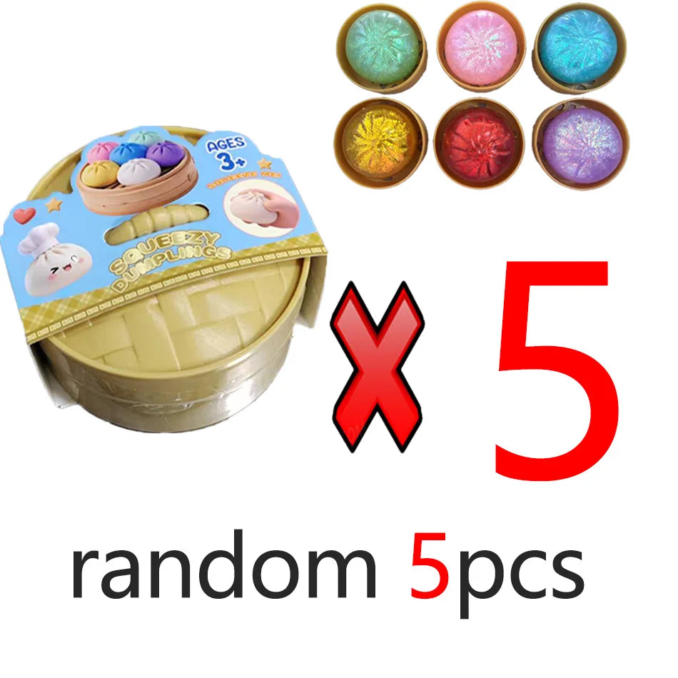 Colorful Dumpling Squishy Toy