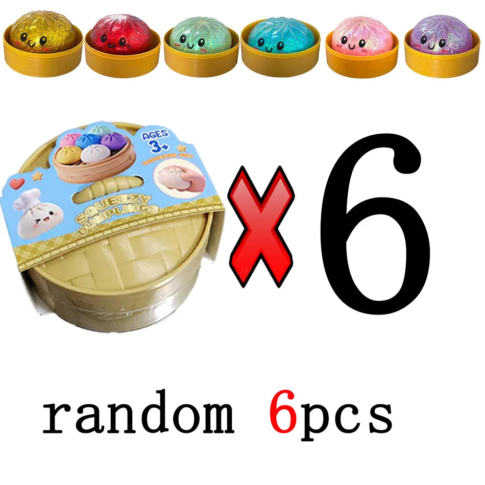 Colorful Dumpling Squishy Toy
