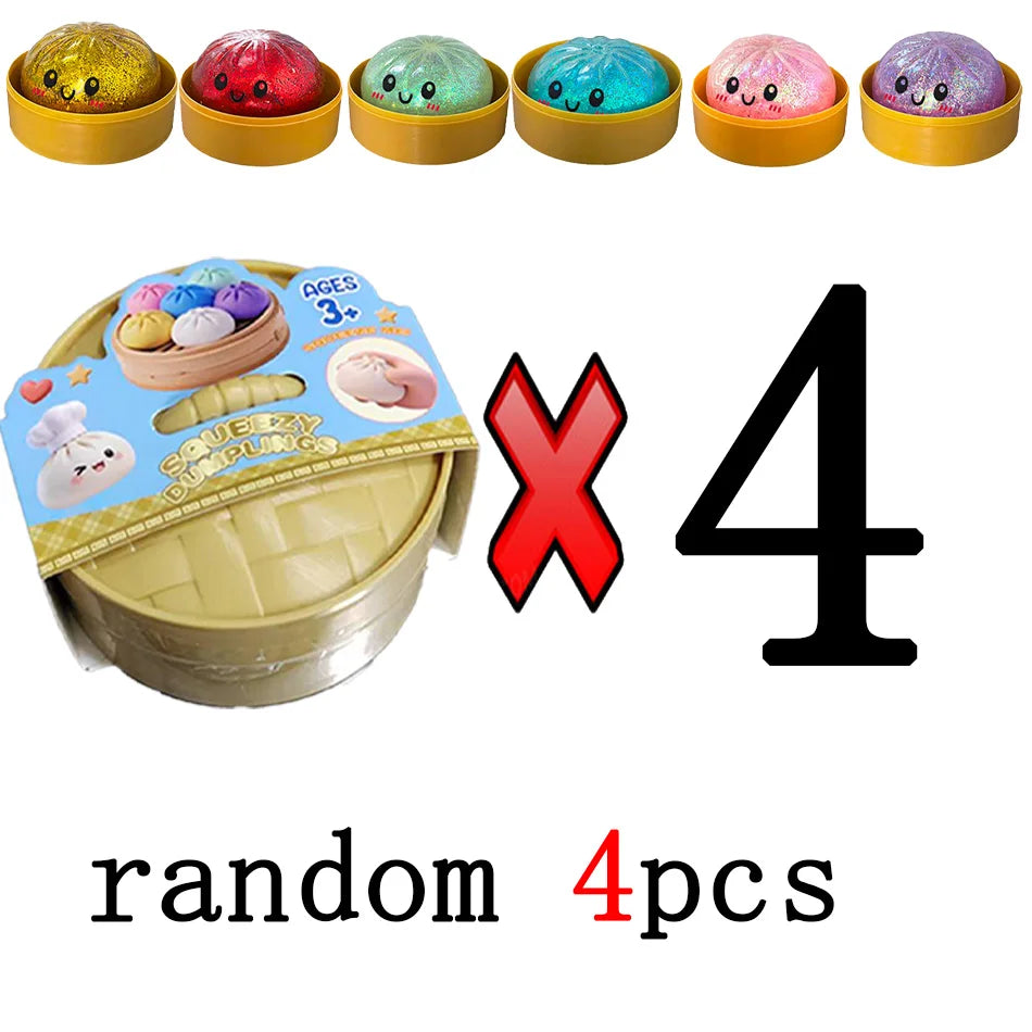 Colorful Dumpling Squishy Toy