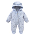 Baby Hooded Flannel Romper