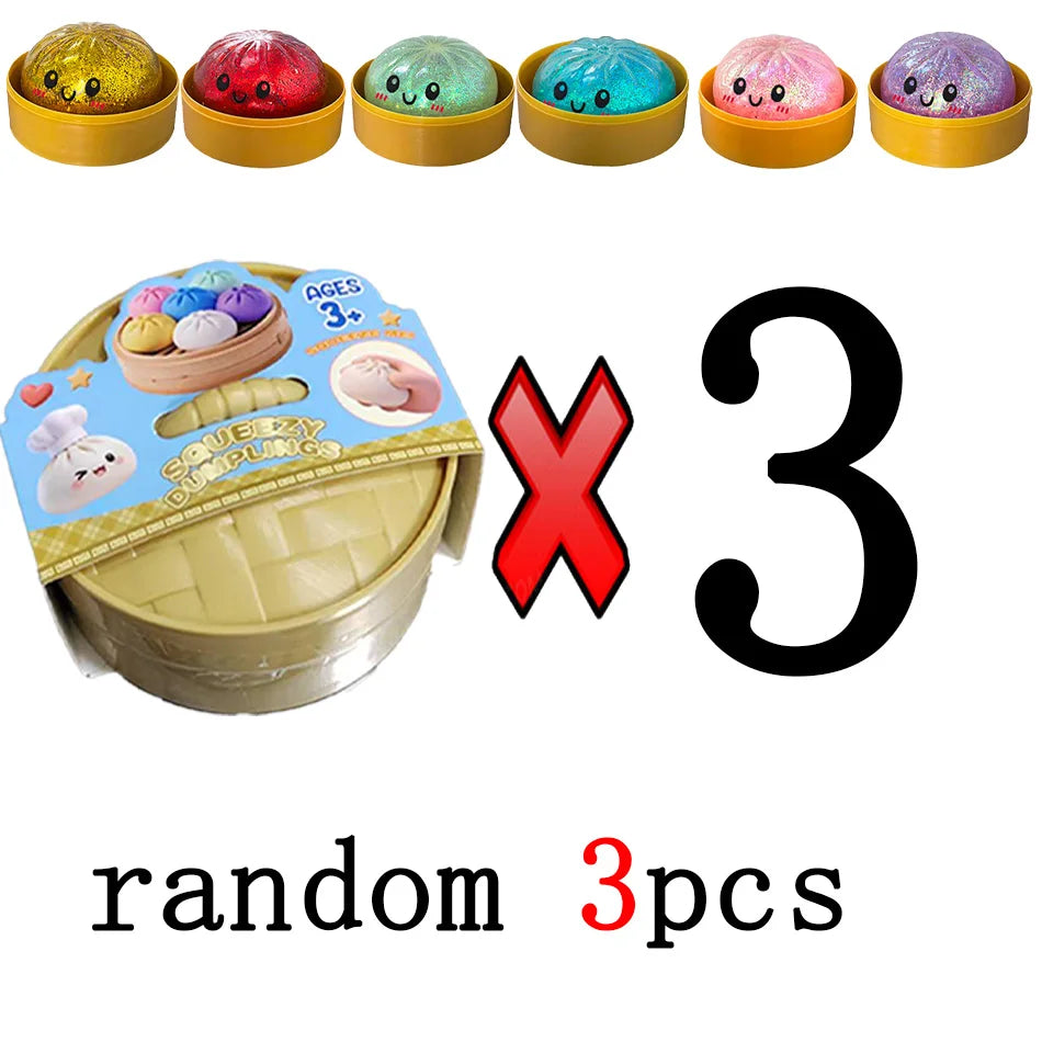 Colorful Dumpling Squishy Toy