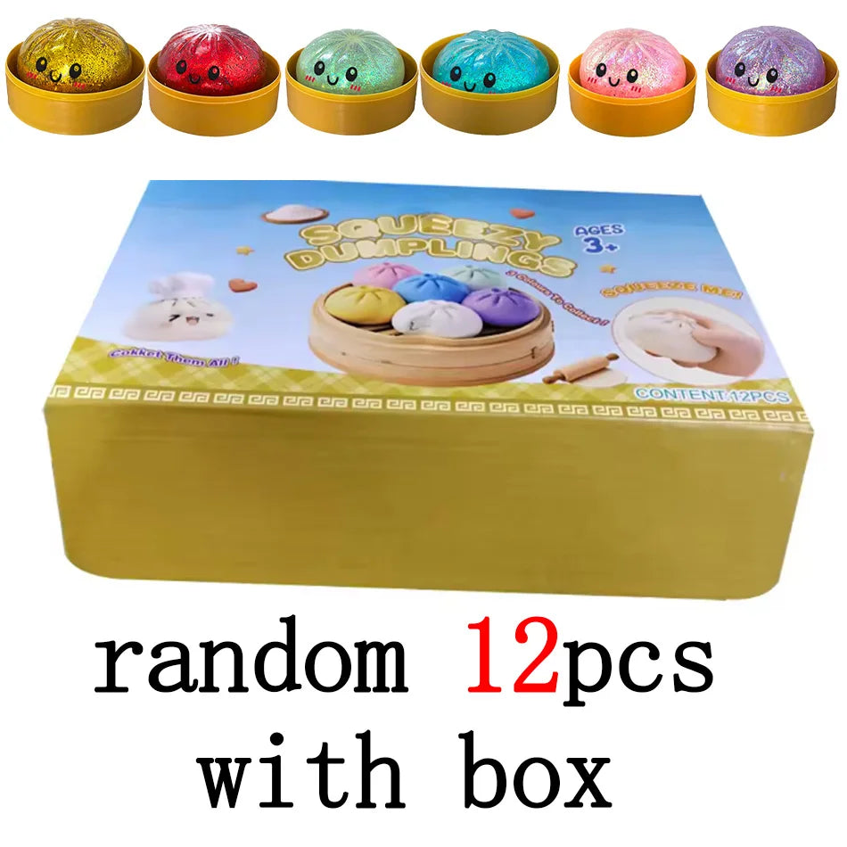 Colorful Dumpling Squishy Toy