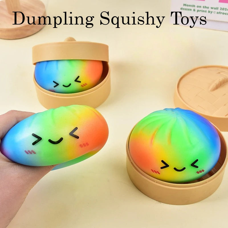 Rainbow Dumpling Squishy Toy