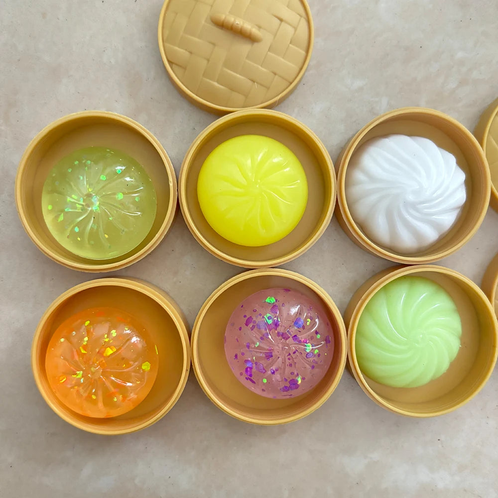 Mini Dumpling & Steamed Bun Squishy Set