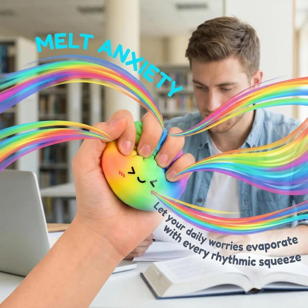Rainbow Dumpling Squishy Toy
