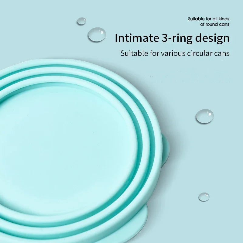 2-in-1 Silicone Pet Food Can Lid & Spoon