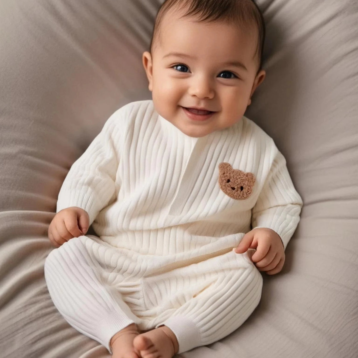 Baby Long-Sleeve Cotton Romper