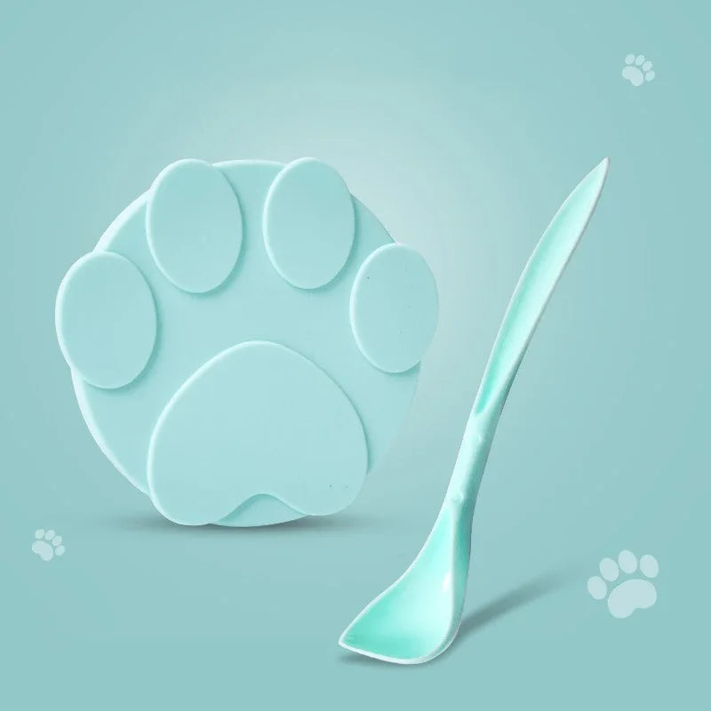 2-in-1 Silicone Pet Food Can Lid & Spoon