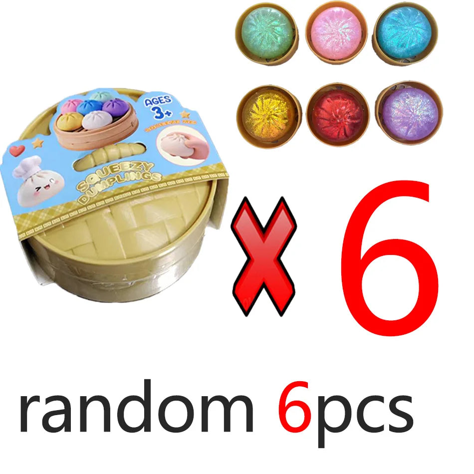 Colorful Dumpling Squishy Toy