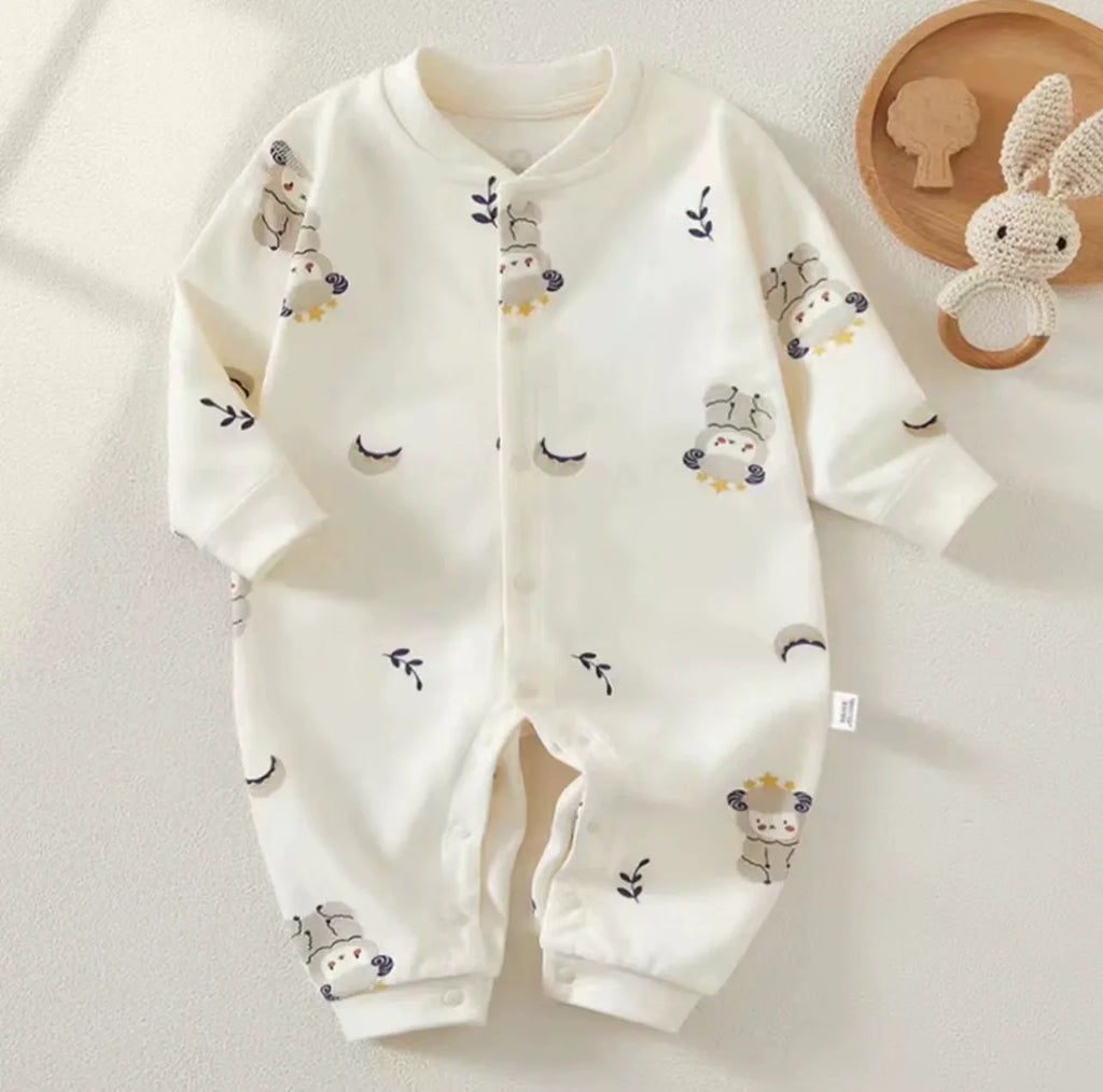 Baby Long-Sleeve Cotton Romper