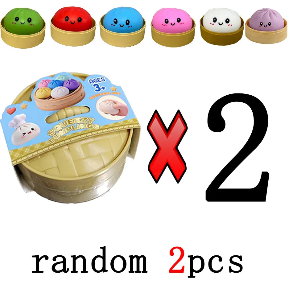 Colorful Dumpling Squishy Toy