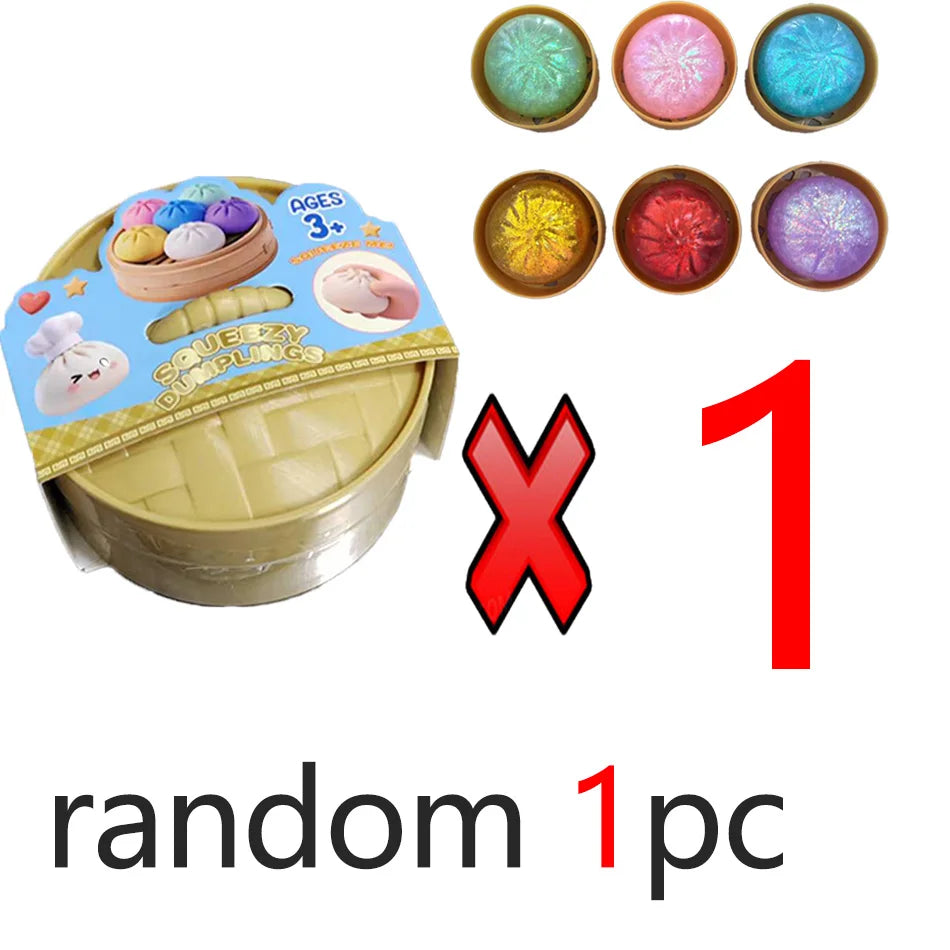 Colorful Dumpling Squishy Toy
