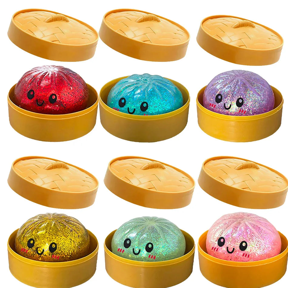 Colorful Dumpling Squishy Toy