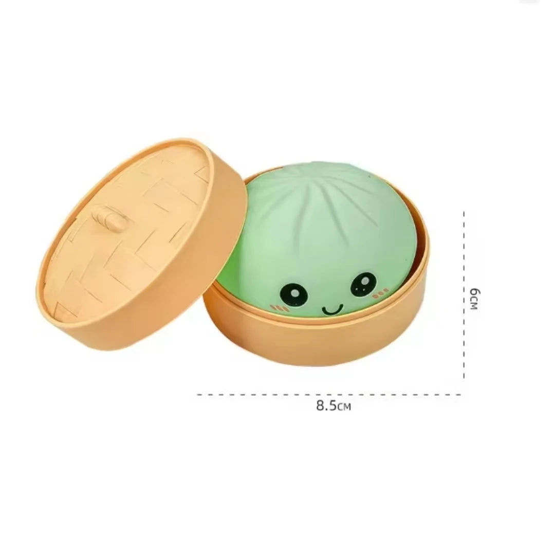 Silicone Dumpling Squishy with Steamer Box