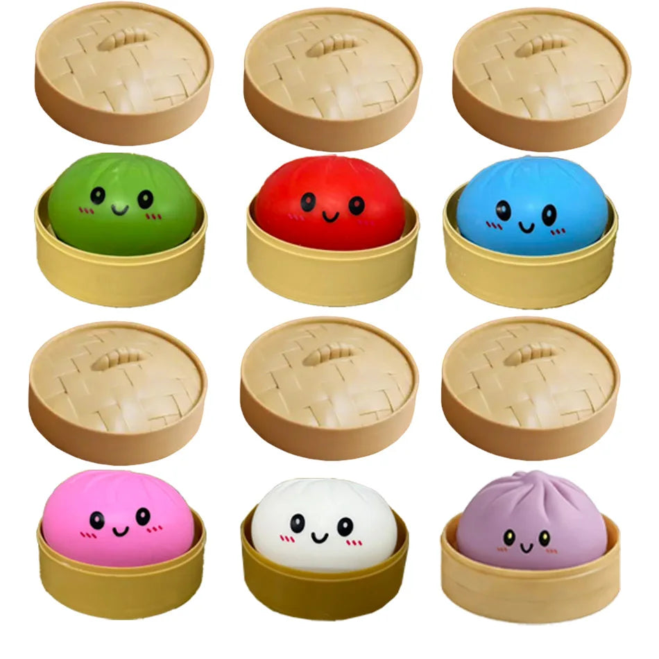 Colorful Dumpling Squishy Toy