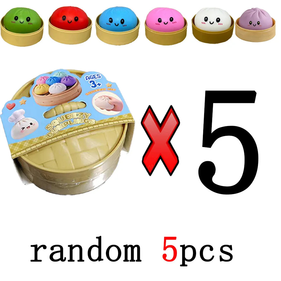 Colorful Dumpling Squishy Toy