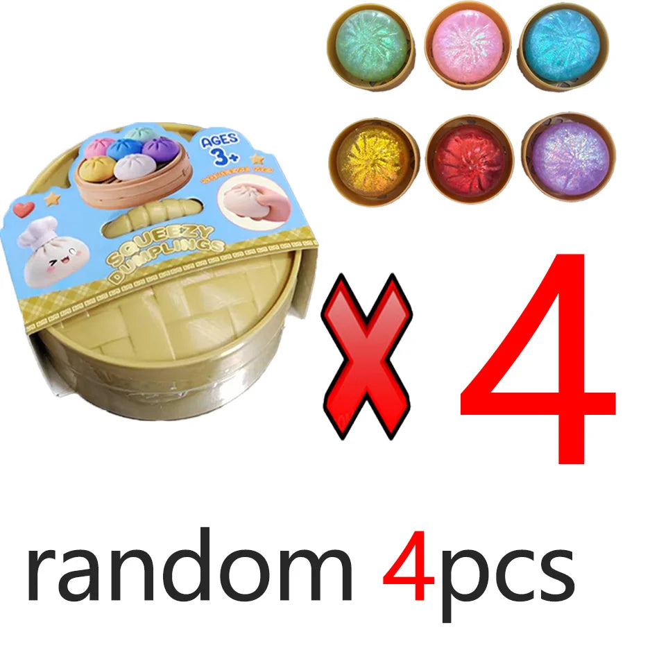 Colorful Dumpling Squishy Toy