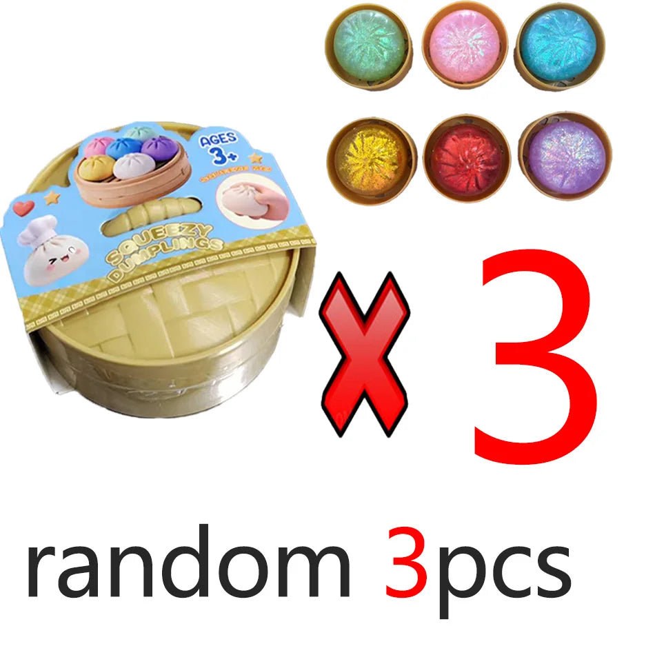 Colorful Dumpling Squishy Toy