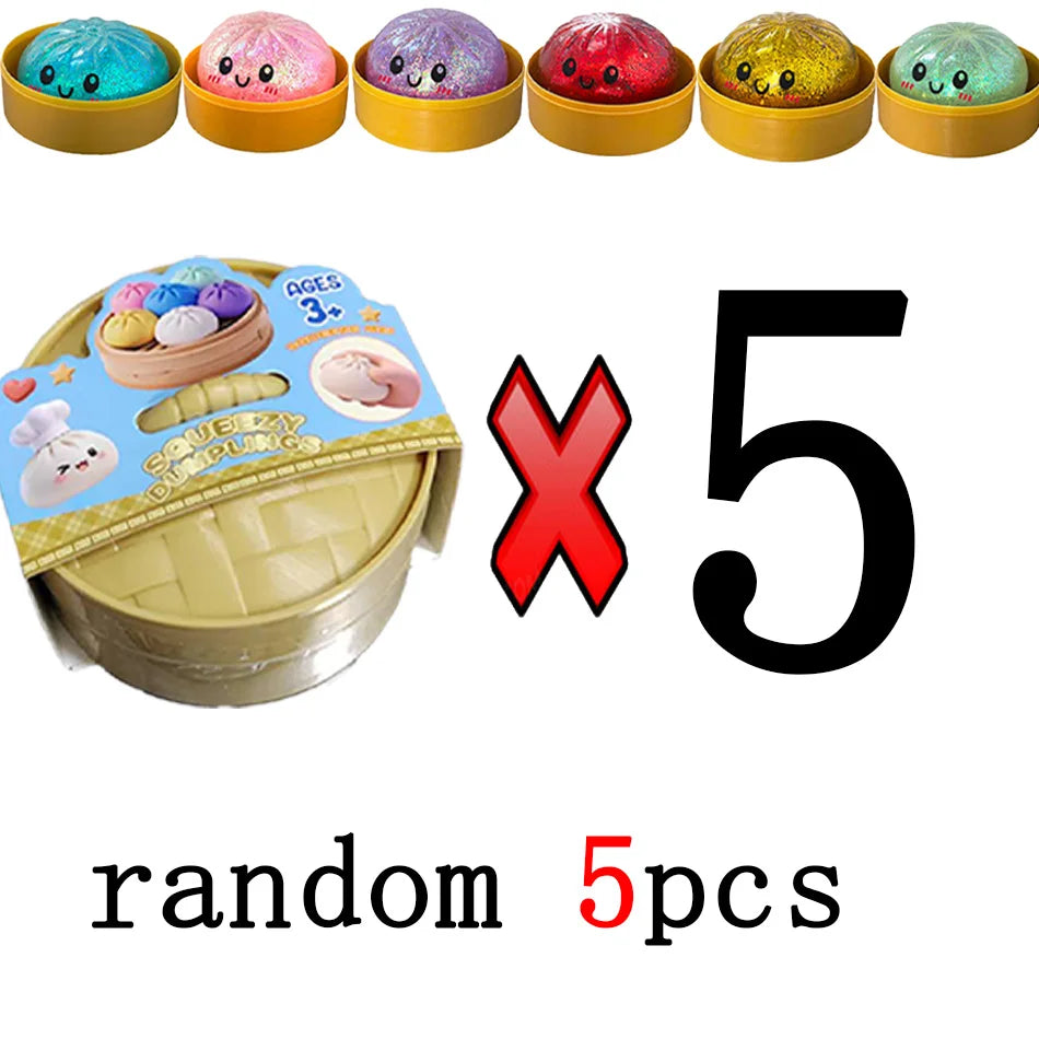 Colorful Dumpling Squishy Toy
