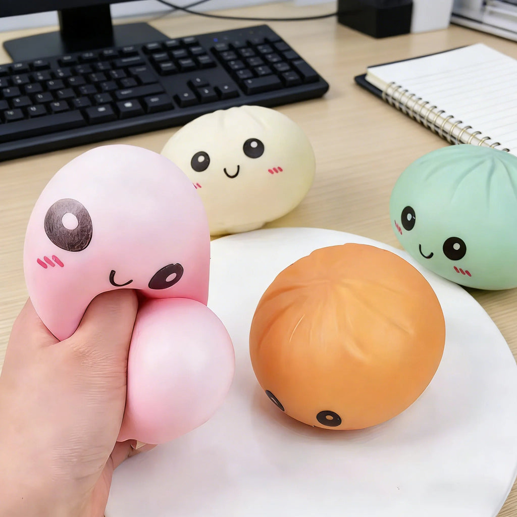Silicone Dumpling Squishy with Steamer Box