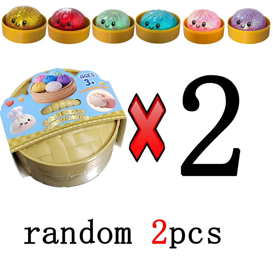 Colorful Dumpling Squishy Toy