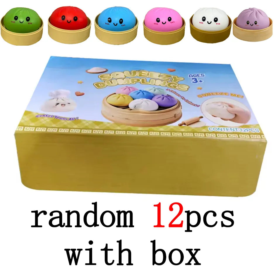 Colorful Dumpling Squishy Toy